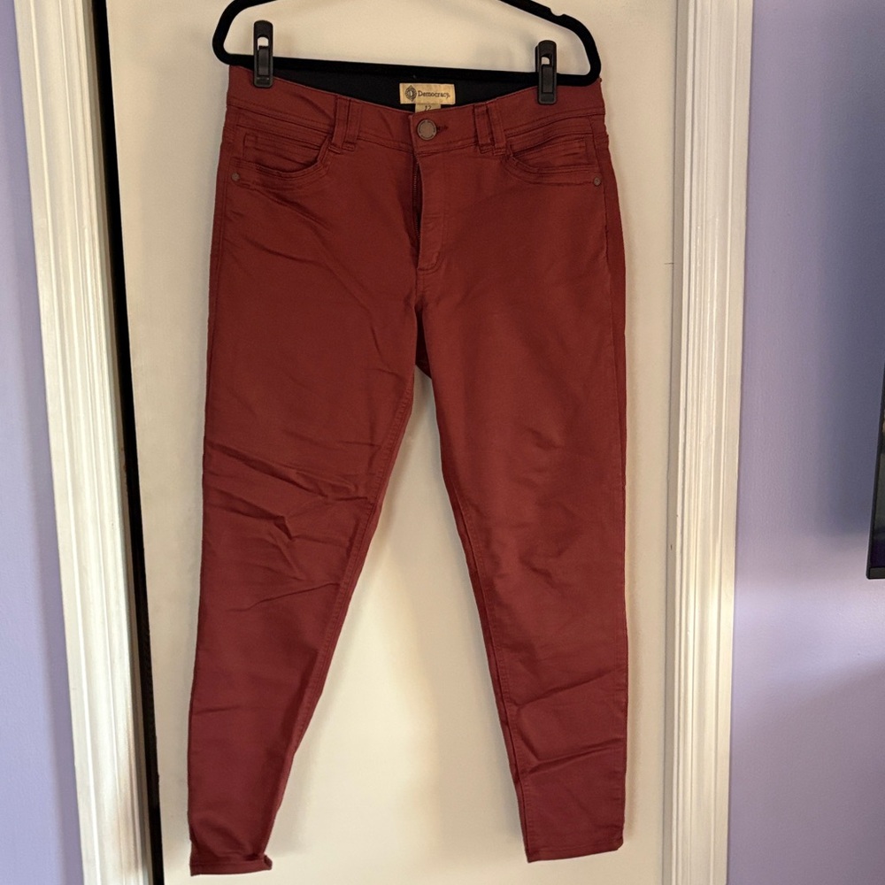 Women's Red/Rust Coton Jeans